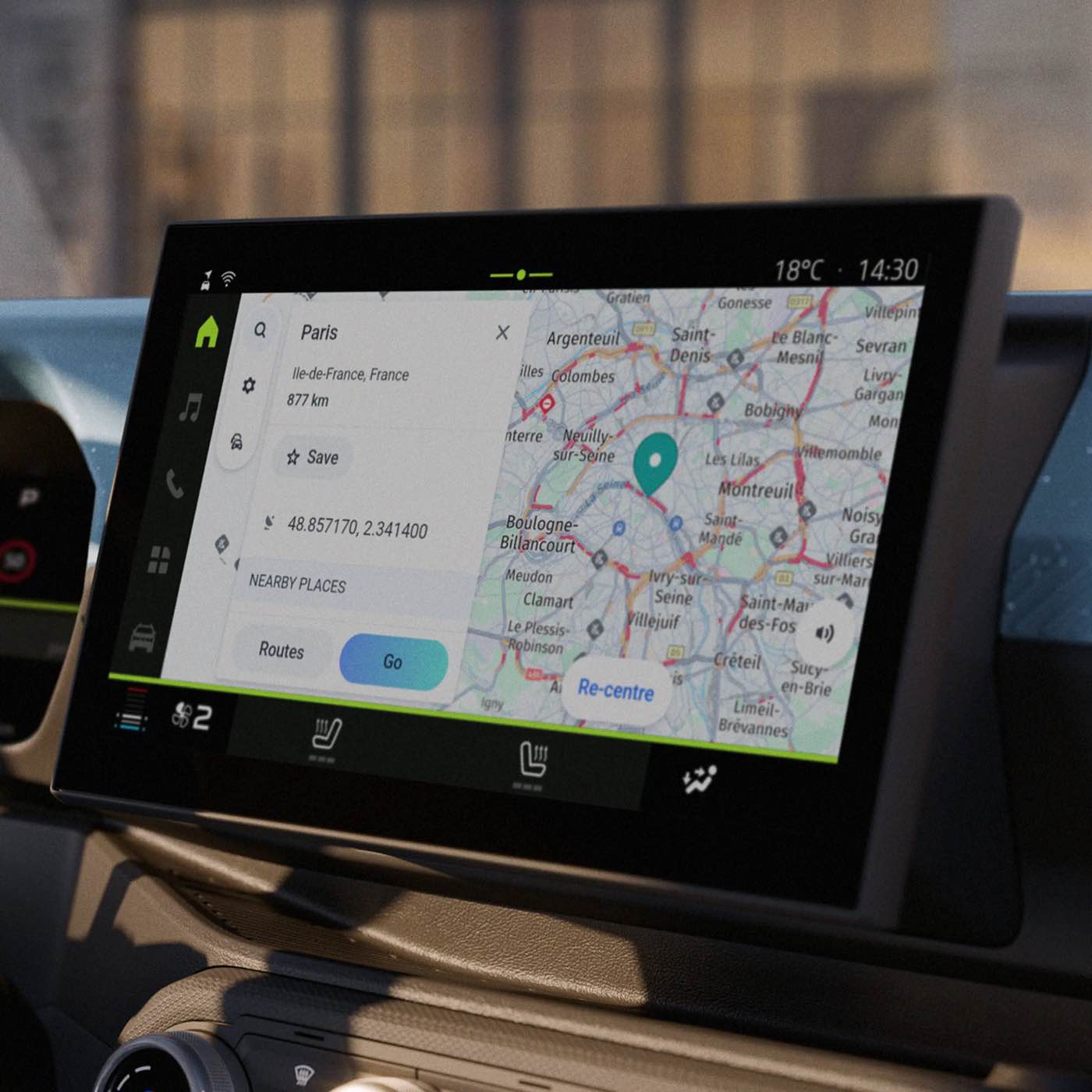 10,1 Zoll Media Nav Live im Dacia Spring