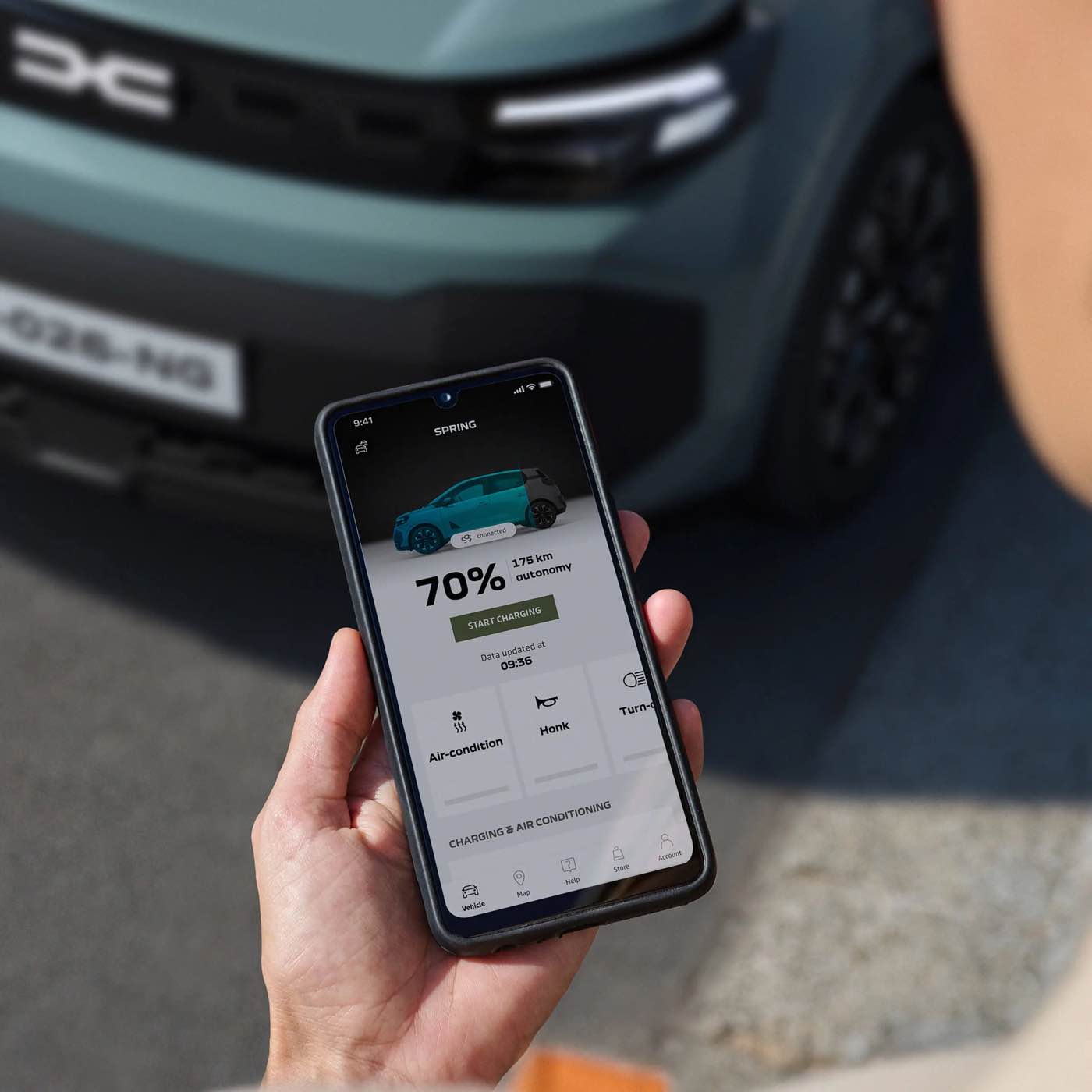 My Dacia App beim Laden