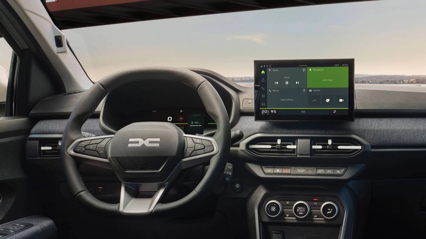 Digitales Cockpit des Dacia Sandero