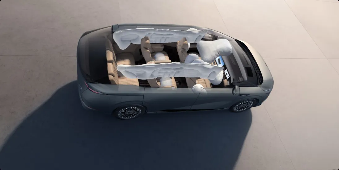 Neun Airbags im XPENG X9